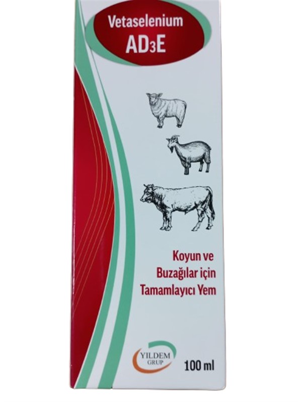 Büyükbaş Hayvanlar İçin AD3E Vitamini 100  ml 