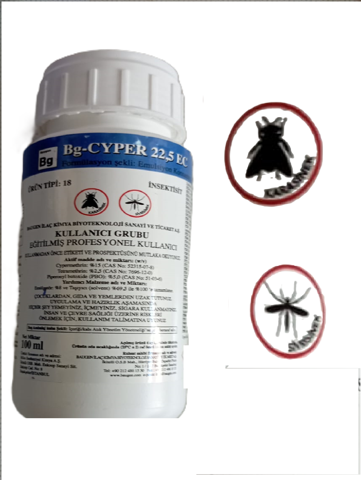 BG-CYPER 22,5 EC 100 ml Haşere Öldürücü ( Karasinek - Sivri sinek İçin) Etkili Ürün