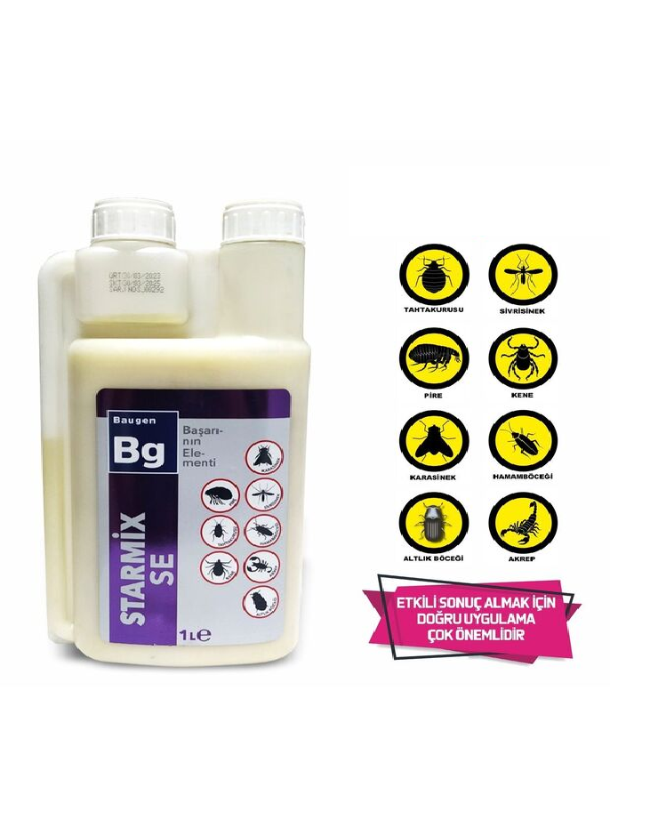  BG STARMİX SE 1 LT Kene, Tahtakurusu, Pire, Karasinek, Hamamböceği, Akrep Haşere Öldürücü