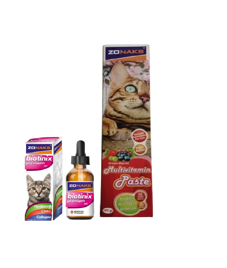 Biotinix Premium Cat (Tüy Dökülmesine Son Verin) Ve MultiVitamin Pasta 100 GR