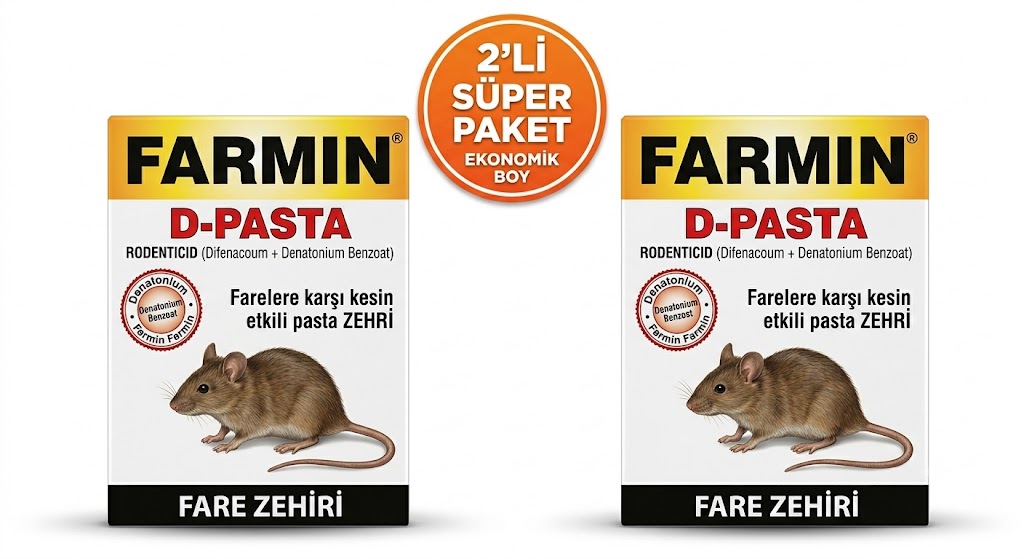 Fare Zehiri 90 gr Pasta (2'li Set) - Ev, Depo, Çiftlik Uyumlu