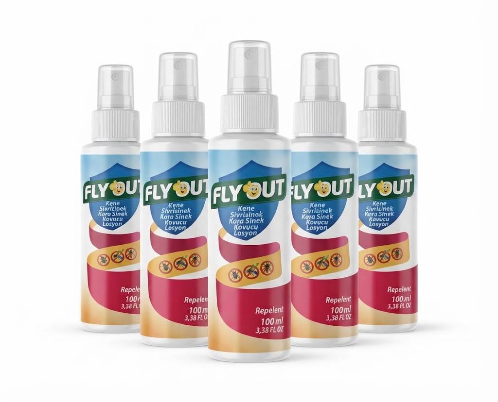 Fly Out 100 ml Kene, Sivrisinek ve Kara Sinek Kovucu Losyon (5'li Avantaj Paketi)