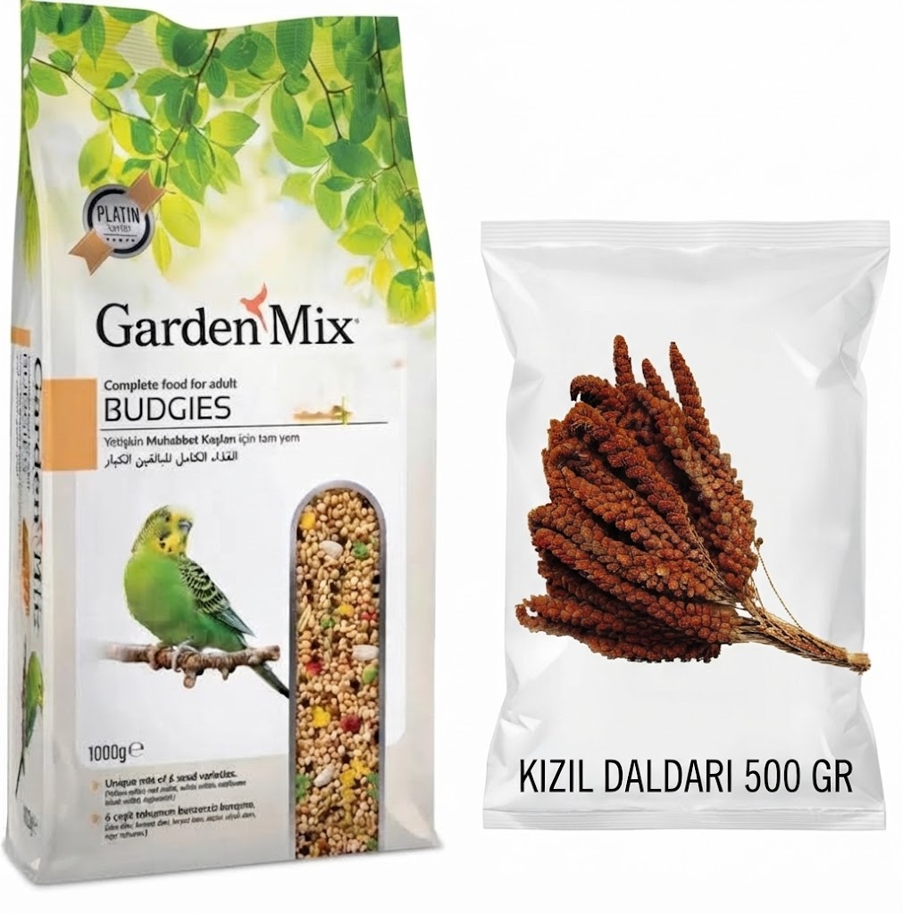 Muhabbet Kuşu Yemi 1000 gr + Kızıl Daldarı 500 gr Paketi