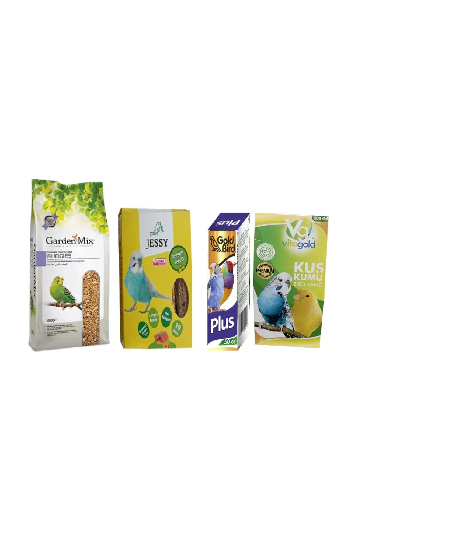 Yetişkin Muhabbet Kuşu Yemi 1kg SKT:02/27+Jessy Ballı Kraker10 Lu+Zonaks Vitamin 50cc+Kuş Kumu 300gr