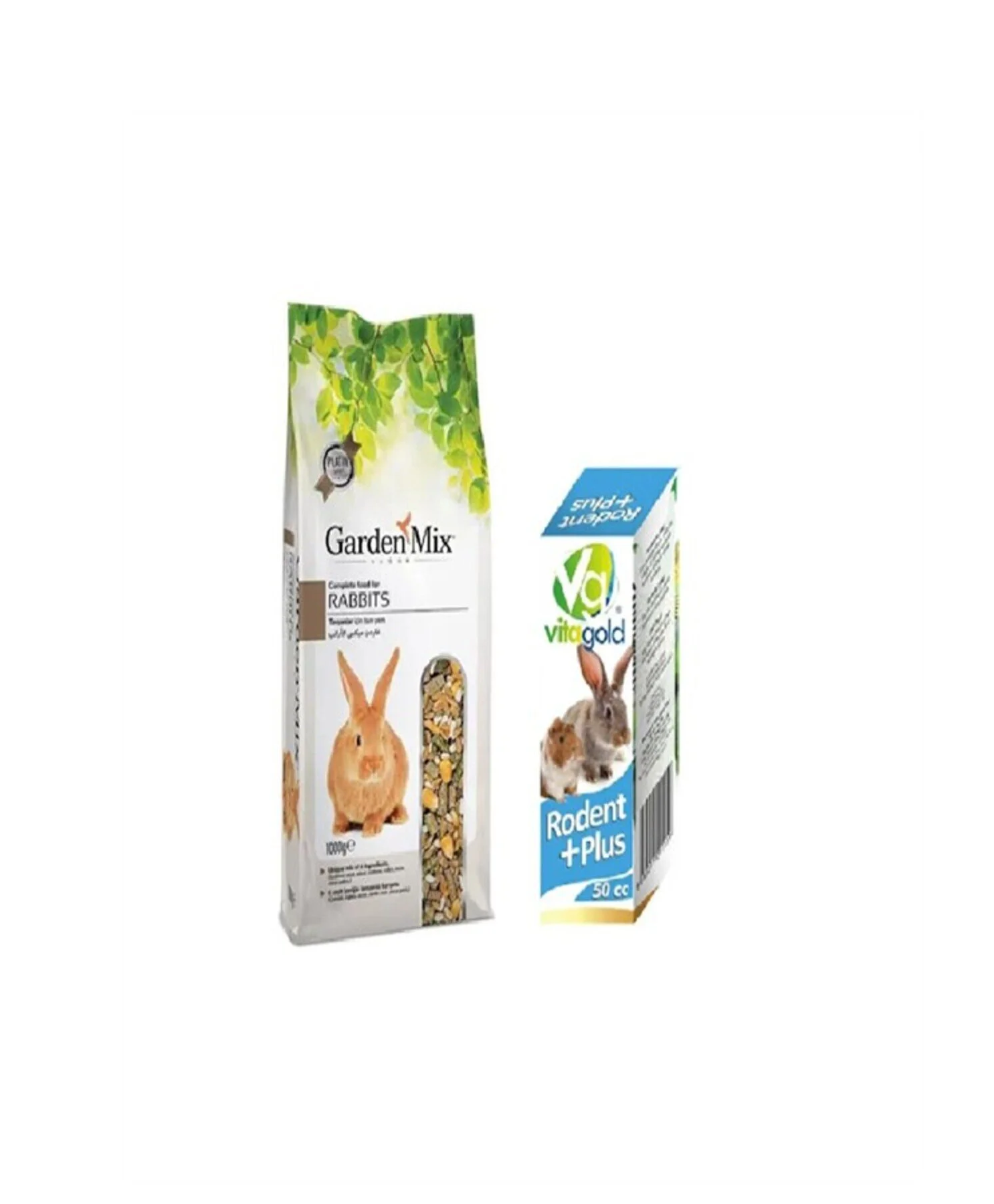 Tavşan Yemi 1 kg. Skt:01/2027 + Vita Gold Rodent Plus Kemirgen Vitamini 50cc