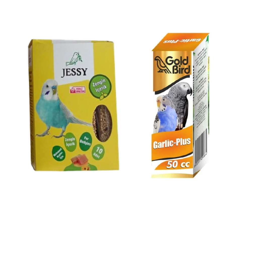Garlic-Plus Kafes Kuşları Için Iştah Acıcı Damla Ve Jessy Ballı Kraker 10 lu