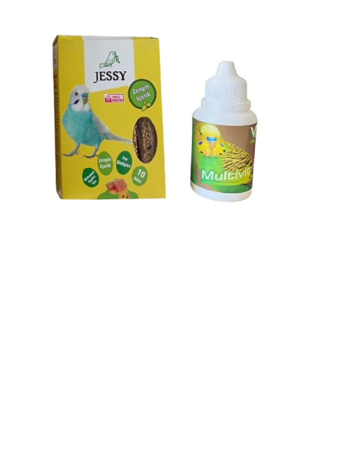 Kafes Kuşları İçin Multivitamin 50 cc Ve Jessy Ballı Kraker 10 lu