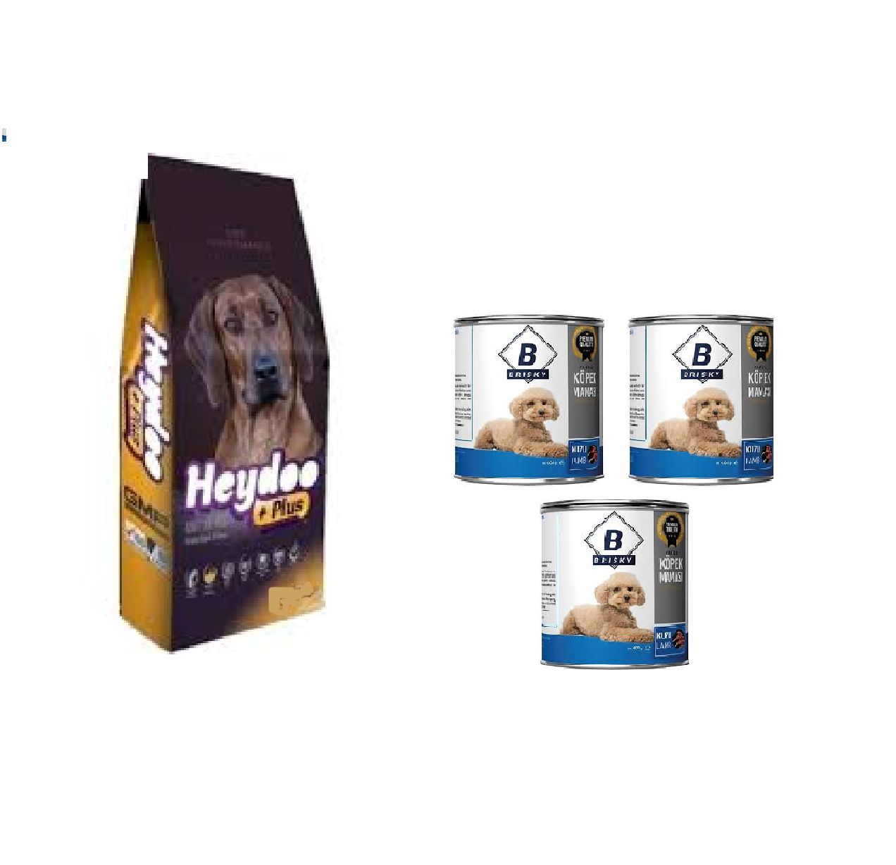 Yüksek Enerjili Kuzuetli Köpek Kuru Mama  2 kg 28 Proteinli  3 Adet Konserve Mama 415 gr