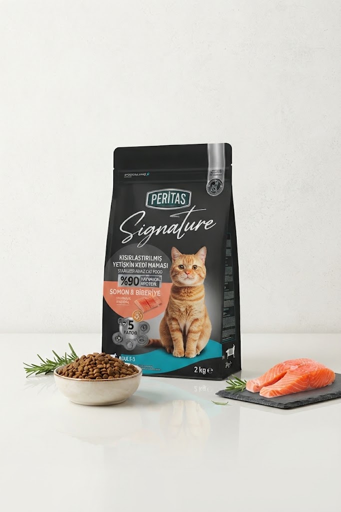 Peritas Signature Somon ve Biberiyeli Kısırlaştırılmış Kedi Maması 2 kg