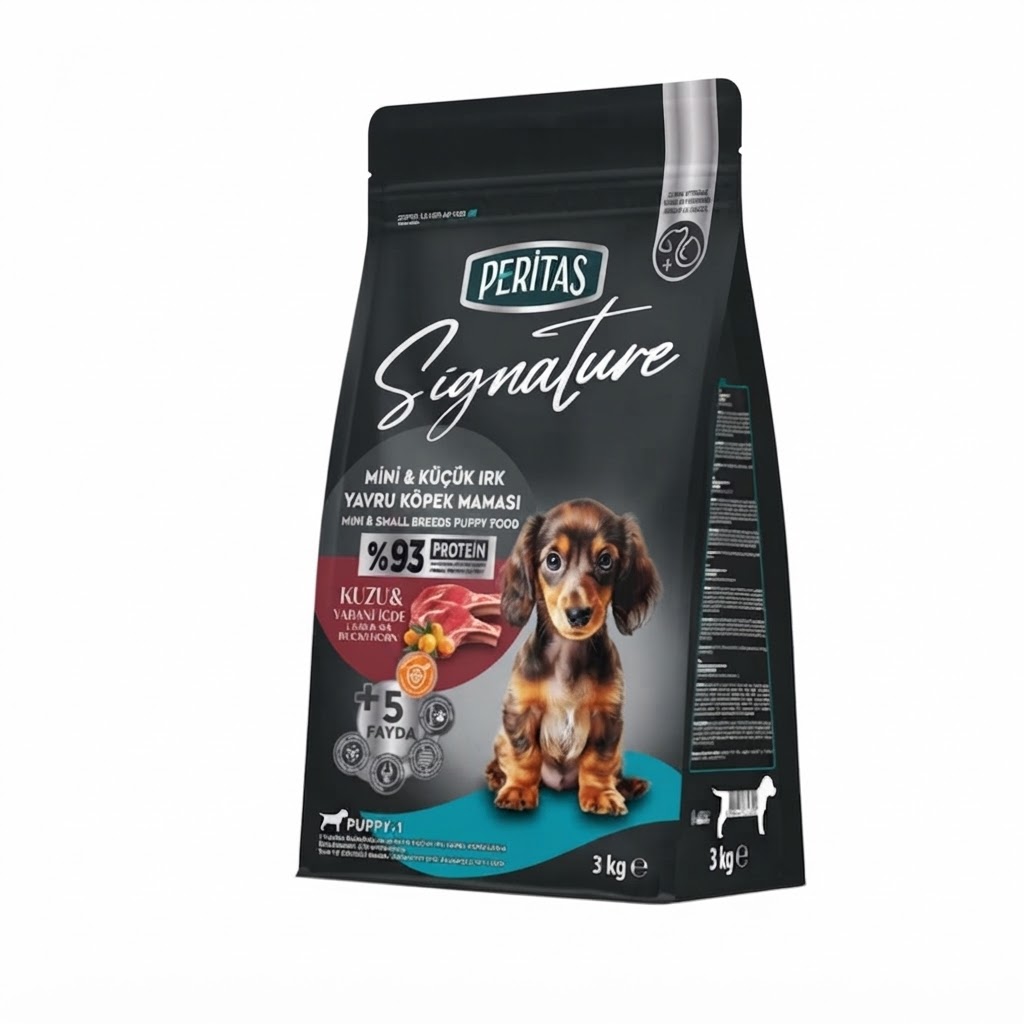 Peritas Signature Mini ve Küçük Irk Yavru Köpek Maması - Kuzu Etli ve Yaban İğdeli 3 Kg