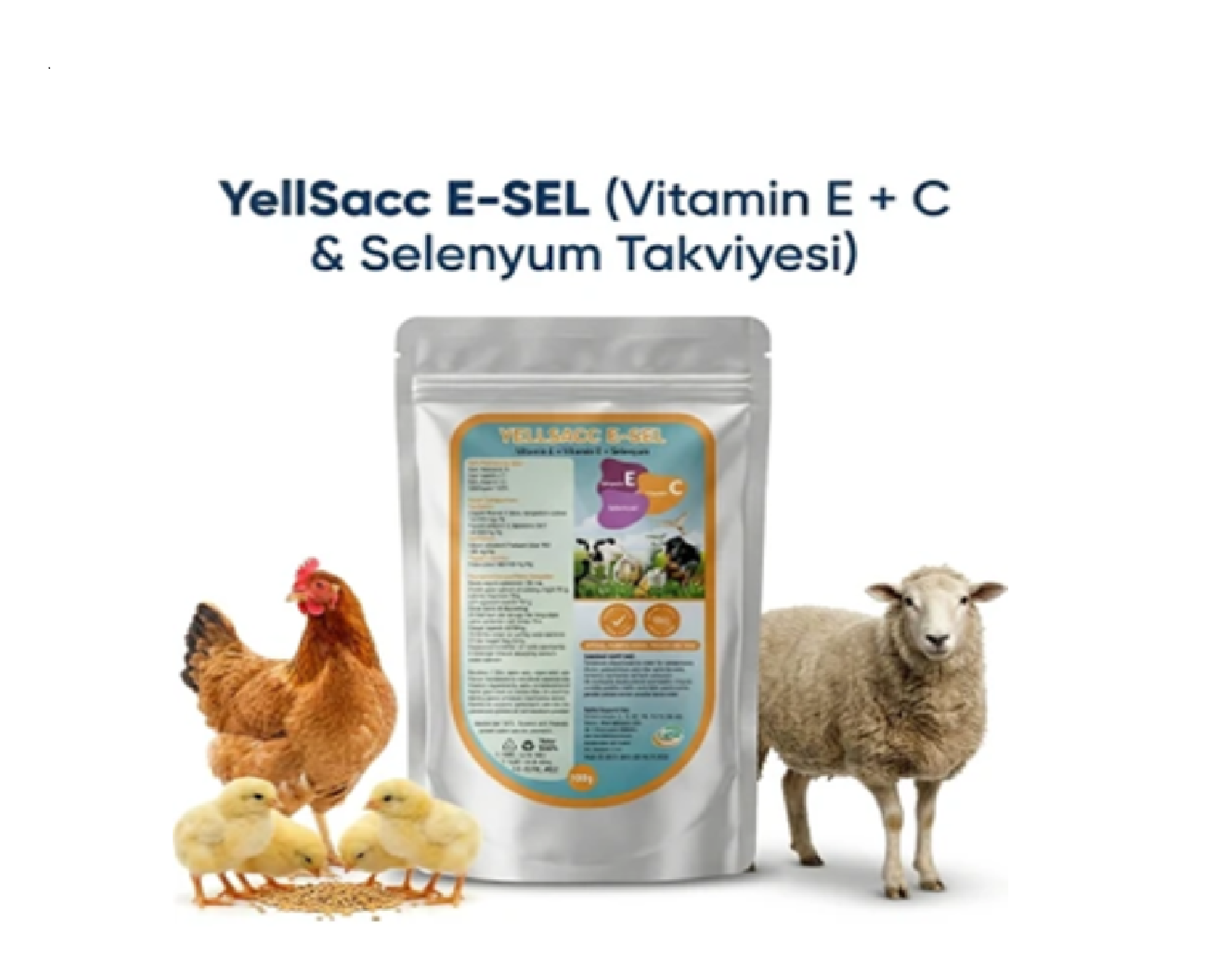 Güvercin ve Kanatlı Hayvanlar İçin E Vitamini, Selenyum ve C Vitamini Takviyesi 100 gr