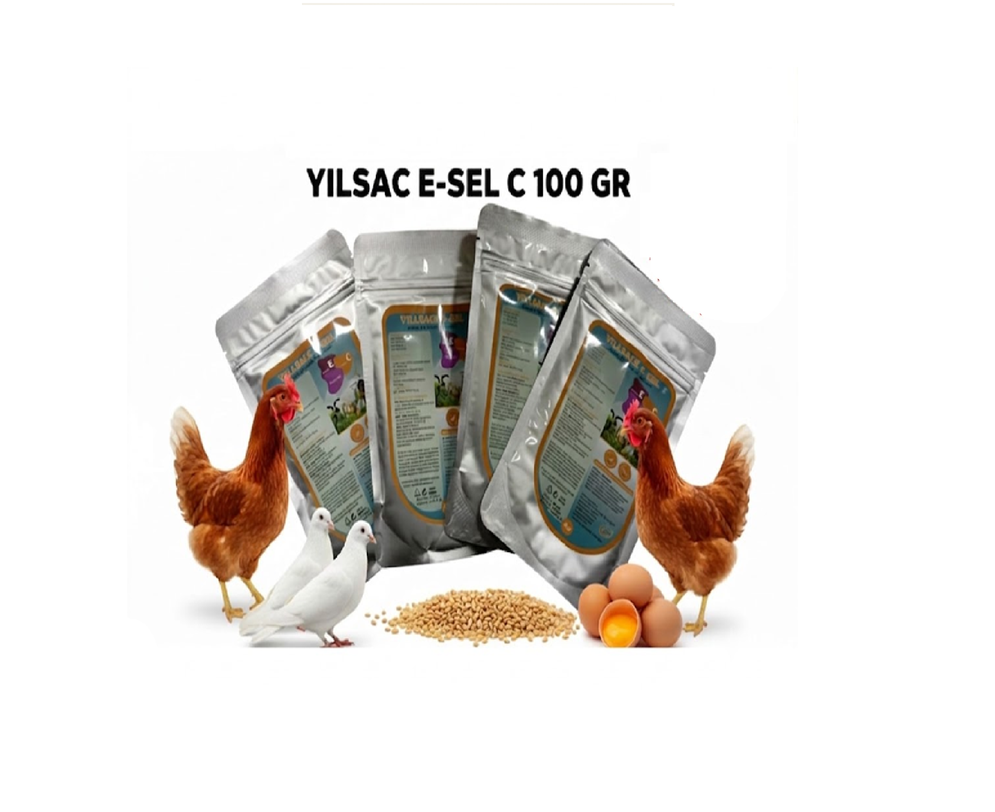 Yılsac E-Sel C 100 gr - Verim Destekleyici X 4 Adet (Civciv, Tavuk , Hindi Ve Büyükbaş , Küçükbaş Hayvanlar İçin)
