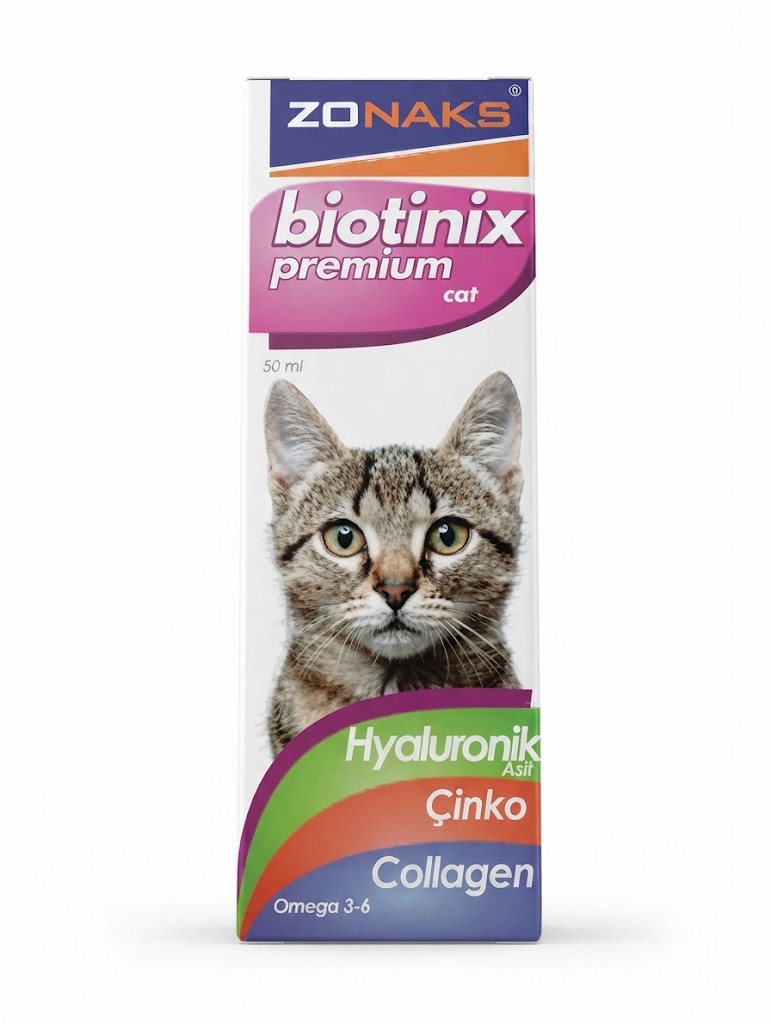 Biotinix Premium Cat 50 ml - Kediler Için Tüy ve Deri Sağlığı Destekleyici Vitamin