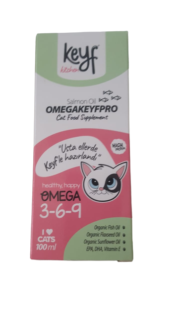 Keyf  Omega Pro Somon Yağı  Kediler İçin  Balık Yağı Somon Yağı   100 ML