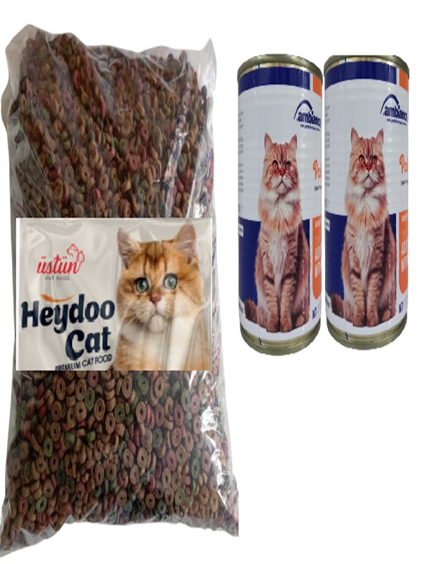 Kedi Mama Set (KEDİ KURU MAMASI GOURMET 3 KG KEDİ YETİŞKİN TAVUKLU YAŞ MAMA 415 GR X 2 ADET)