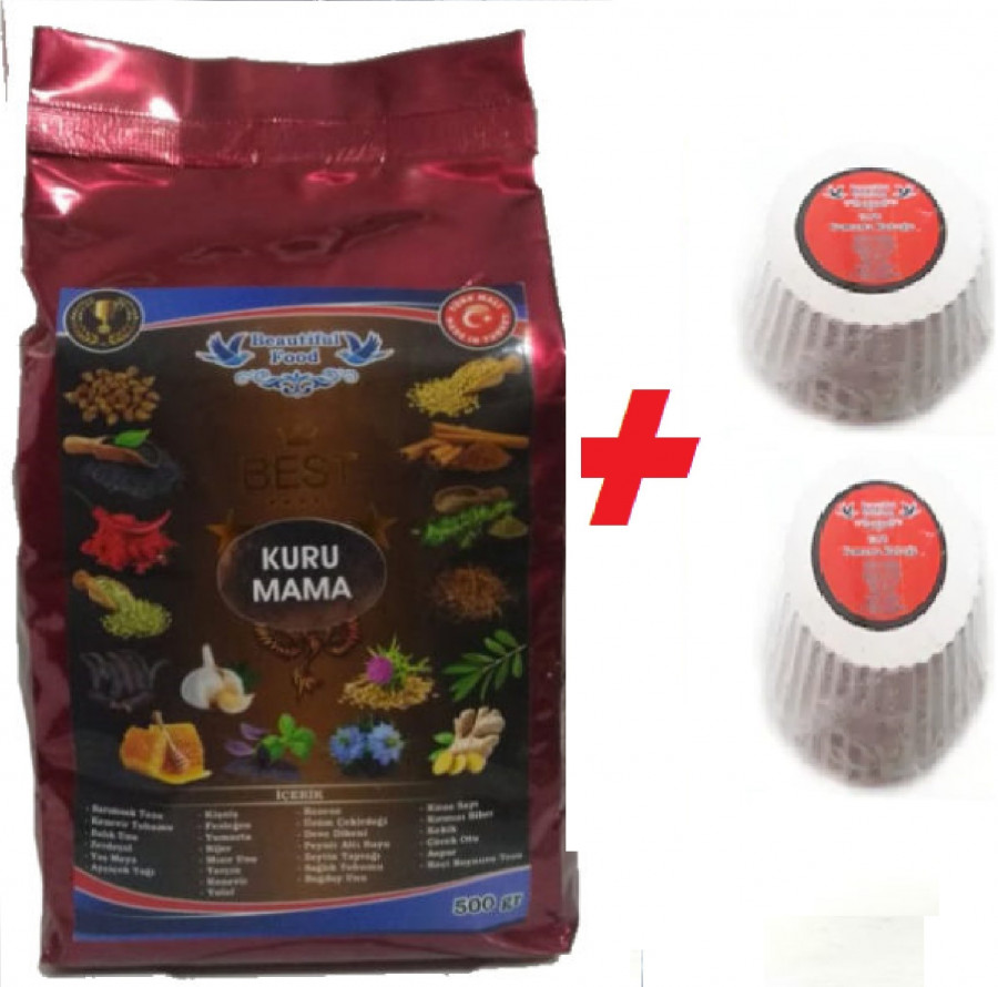 Muhabbet & Kanarya Maması Bol vitaminli,Mineralli ve Proteinli Mama 500 gr + 2 Adet Gaga Taşı