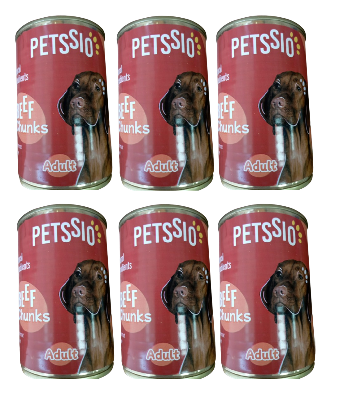  Yetişkin Köpek Dana Etli Konserve Yaş Mama 415g X 6 Adet