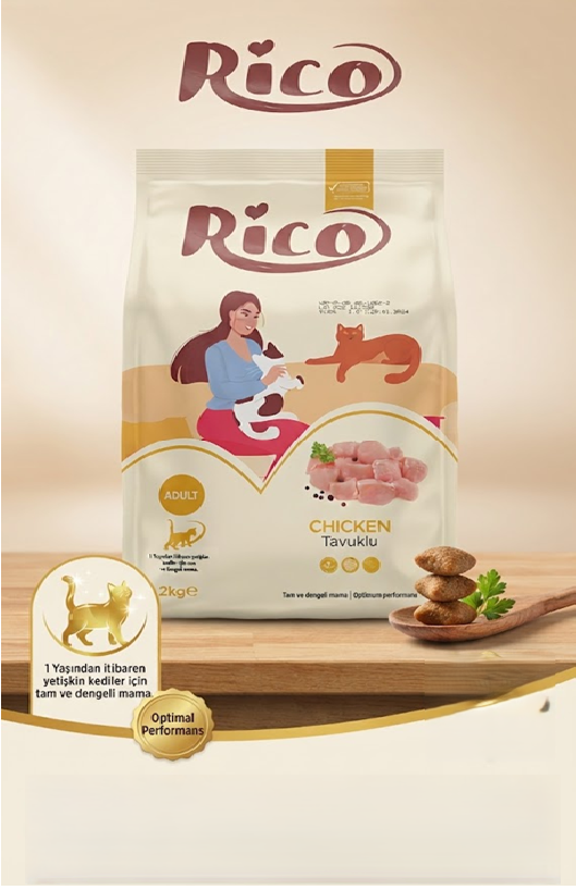 Tavuklu Yetişkin Kedi Maması 2 kg - Tam ve Dengeli Beslenme 